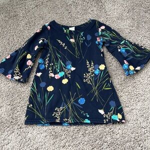 Baby GAP Toddler Blue Floral Bell Sleeve Shirt
